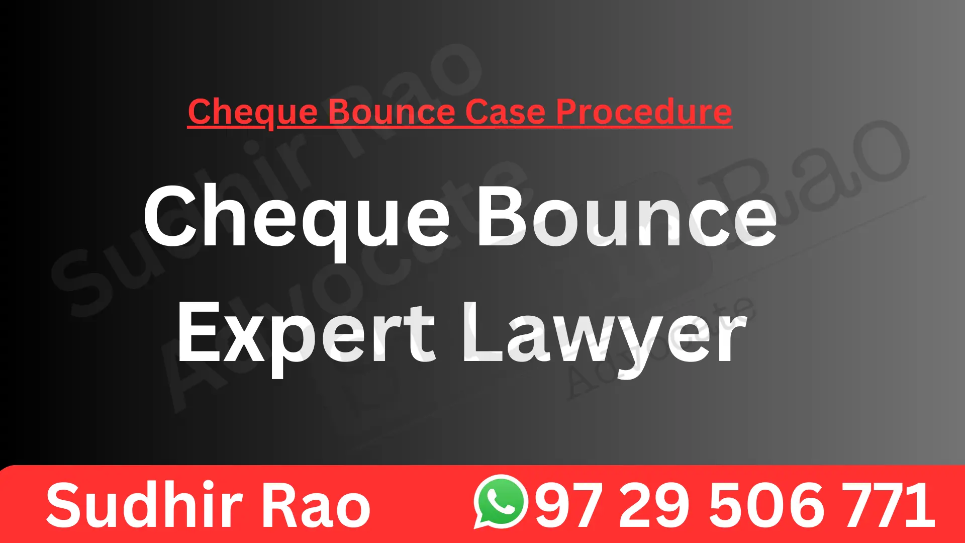 Cheque Bounce Case Procedure